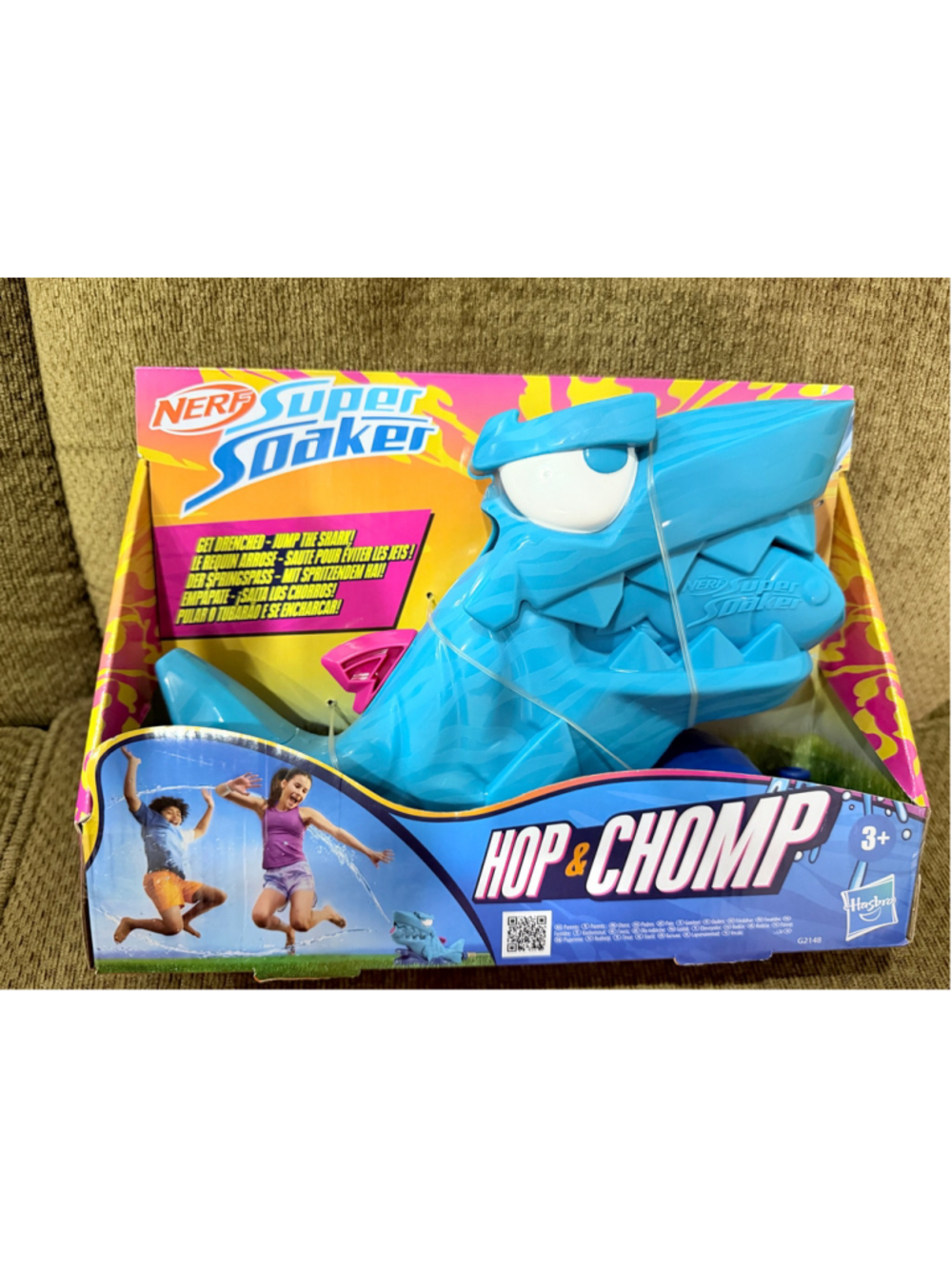 Boys Nerf Super Soaker Hop & Chomp Water Toy One Size Blue Pink